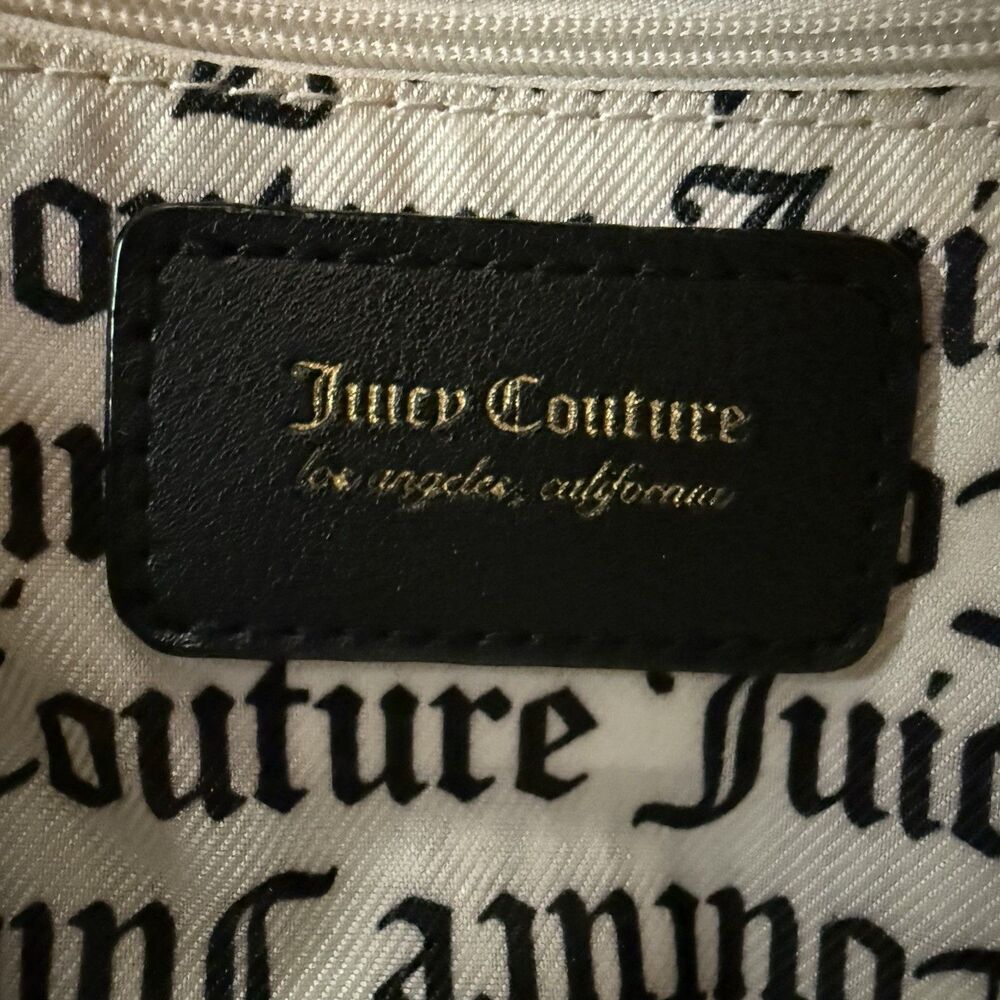 Juicy Couture Beige Black Oops A Daisey Satchel Bag Preppy Y2K Designer - Picture 10 of 12